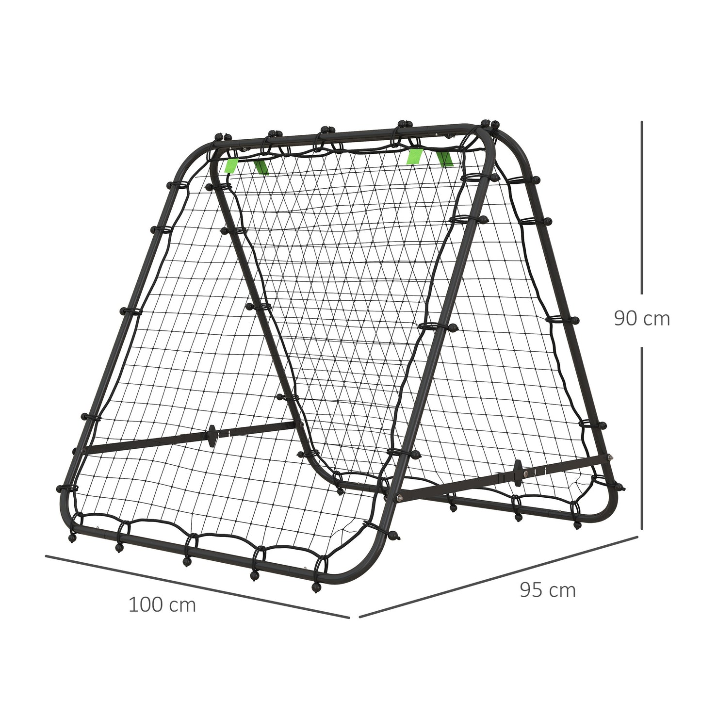 HOMCOM Rebounder Net Football Target Goal with Adjustable Angles