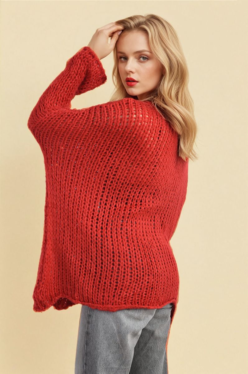 Chunky Long Sleeve Knitted Cardigan