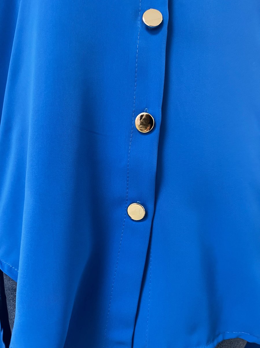 Oversized Collared Button Down Top