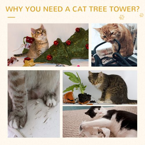 Condo Furniture Scratcher Post Pet Cat Tree Kitten Bed House Play Toy Ladder