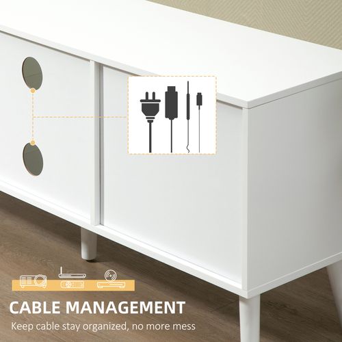 HOMCOM Modern TV Cabinet Stand w/ Shelves & Drawers, Living Room Bedroom