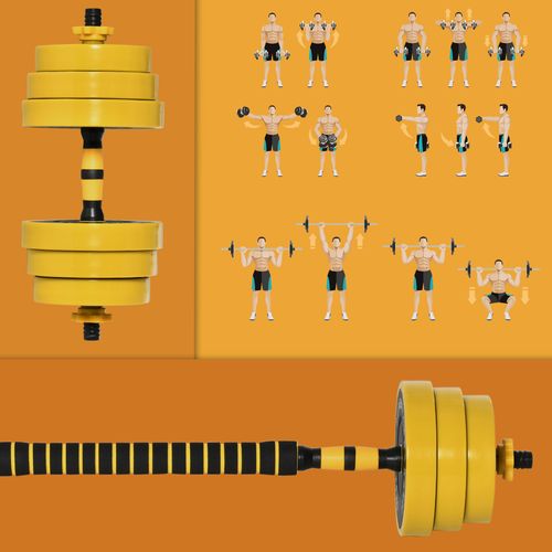 25KG Barbell & Dumbbell Set Fitness Exercise Home Gym Plate Bar HOMCOM