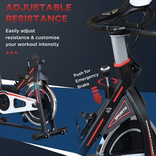 HOMCOM 8kg Flywheel Exercise Racing Bicycle Cardio Adjustable Resistance LCD