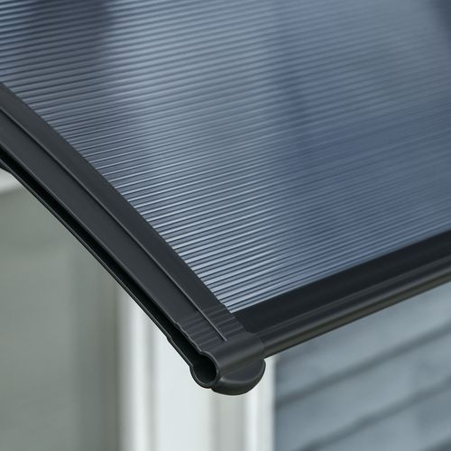 Door Canopy Awning Outdoor Window Rain Shelter Cover 100 x 75cm Outsunny
