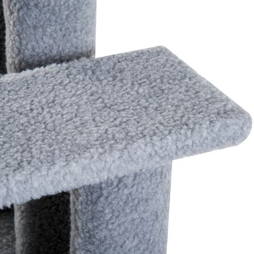 Pet Ramp Stairs 4 Steps Cat Tree Ladder Safety Steps Climbing Frame Grey