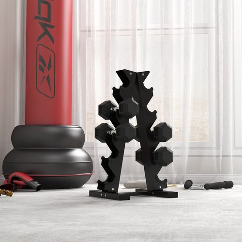 Hexagonal Dumbbells Kit Weight Lifting Exercise for Home Fitness 2x4kg HOMCOM