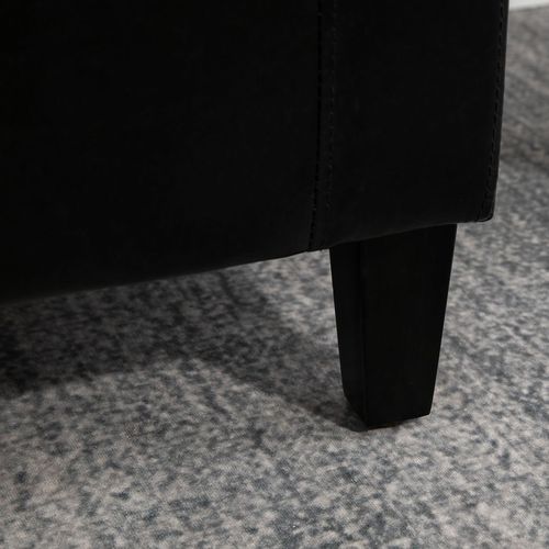 Deluxe PU Leather Storage Ottoman Bench Footrest Stool Large Storage Space