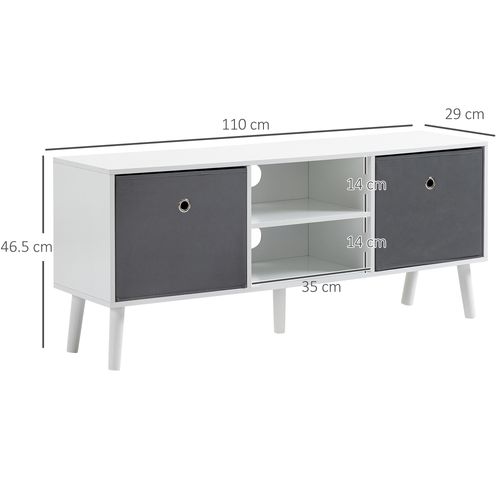 HOMCOM Modern TV Cabinet Stand w/ Shelves & Drawers, Living Room Bedroom