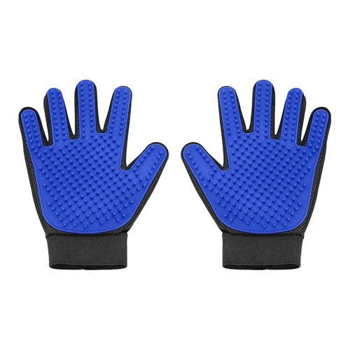 Cat And Dog Grooming Gloves 1 Pair - Blue