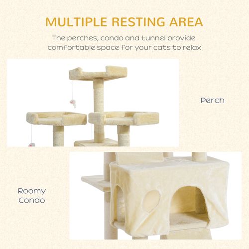 Condo Furniture Scratcher Post Pet Cat Tree Kitten Bed House Play Toy Ladder
