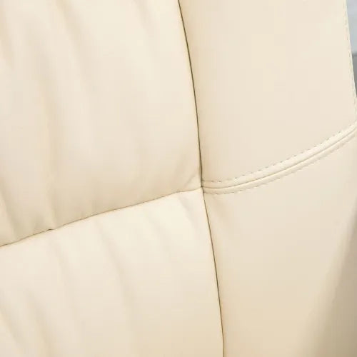 PU Leather Executive Office Chair High Back Height Adjustable Desk Chair, Beige