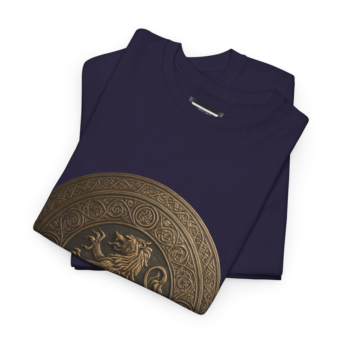 Vintage Lion Emblem Unisex Heavy Cotton Tee | Casual T-Shirt, Gift for Him/Her, Graphic Tee, Everyday Wear, Unique Style