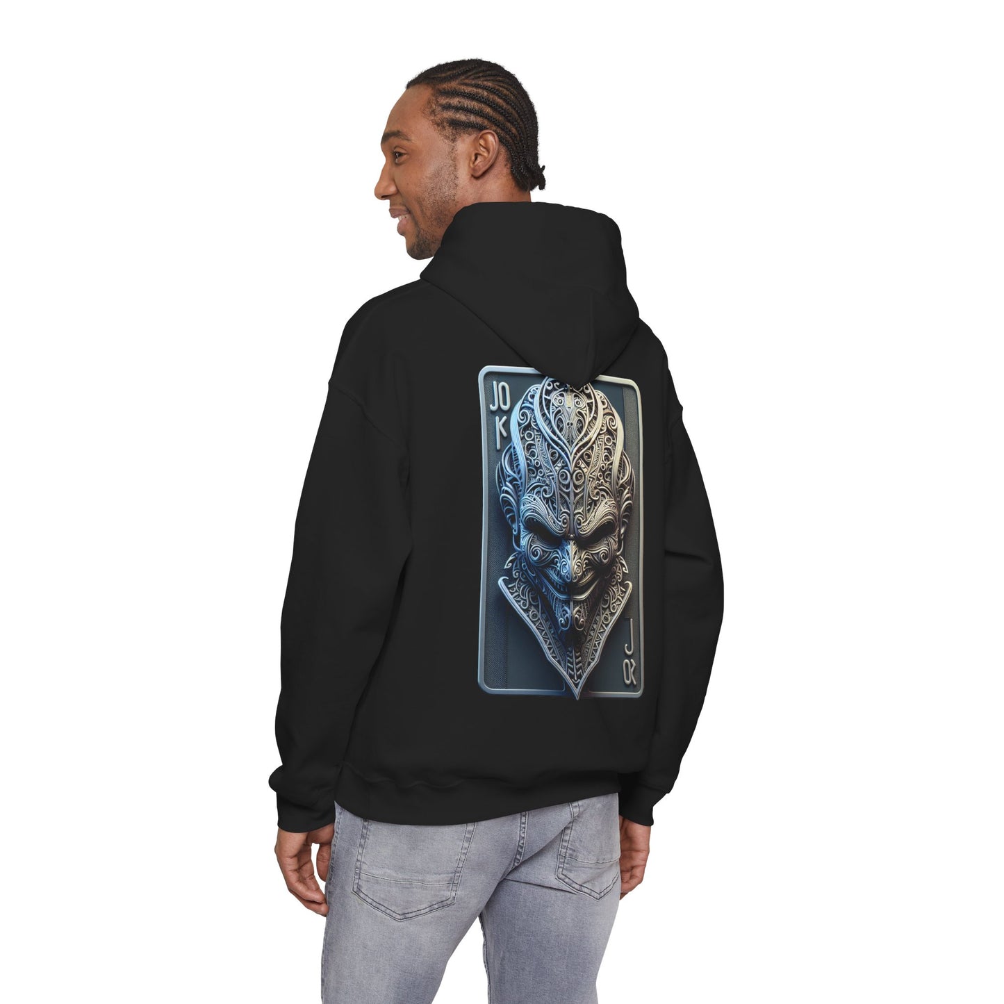 Joker Graphic Hoodie — Comic Villain Portrait Pullover