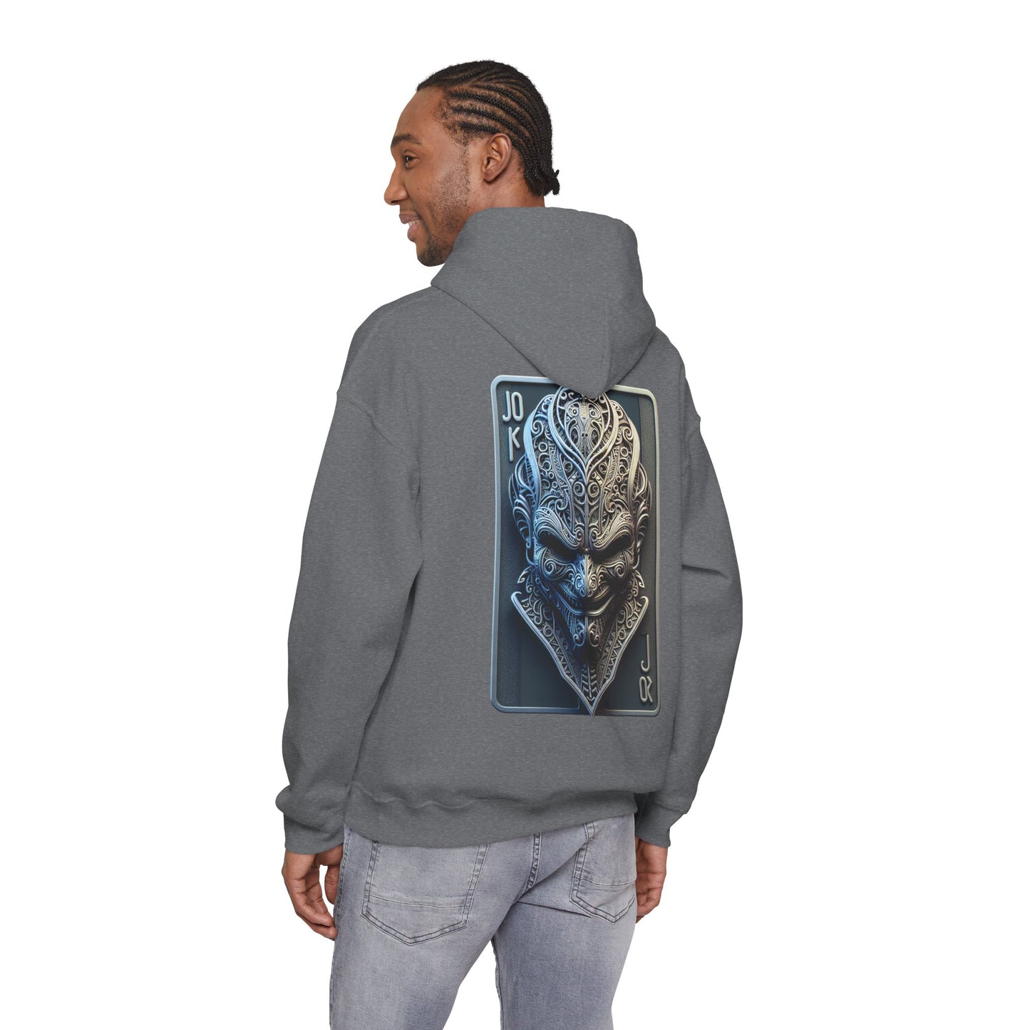 Joker Graphic Hoodie — Comic Villain Portrait Pullover