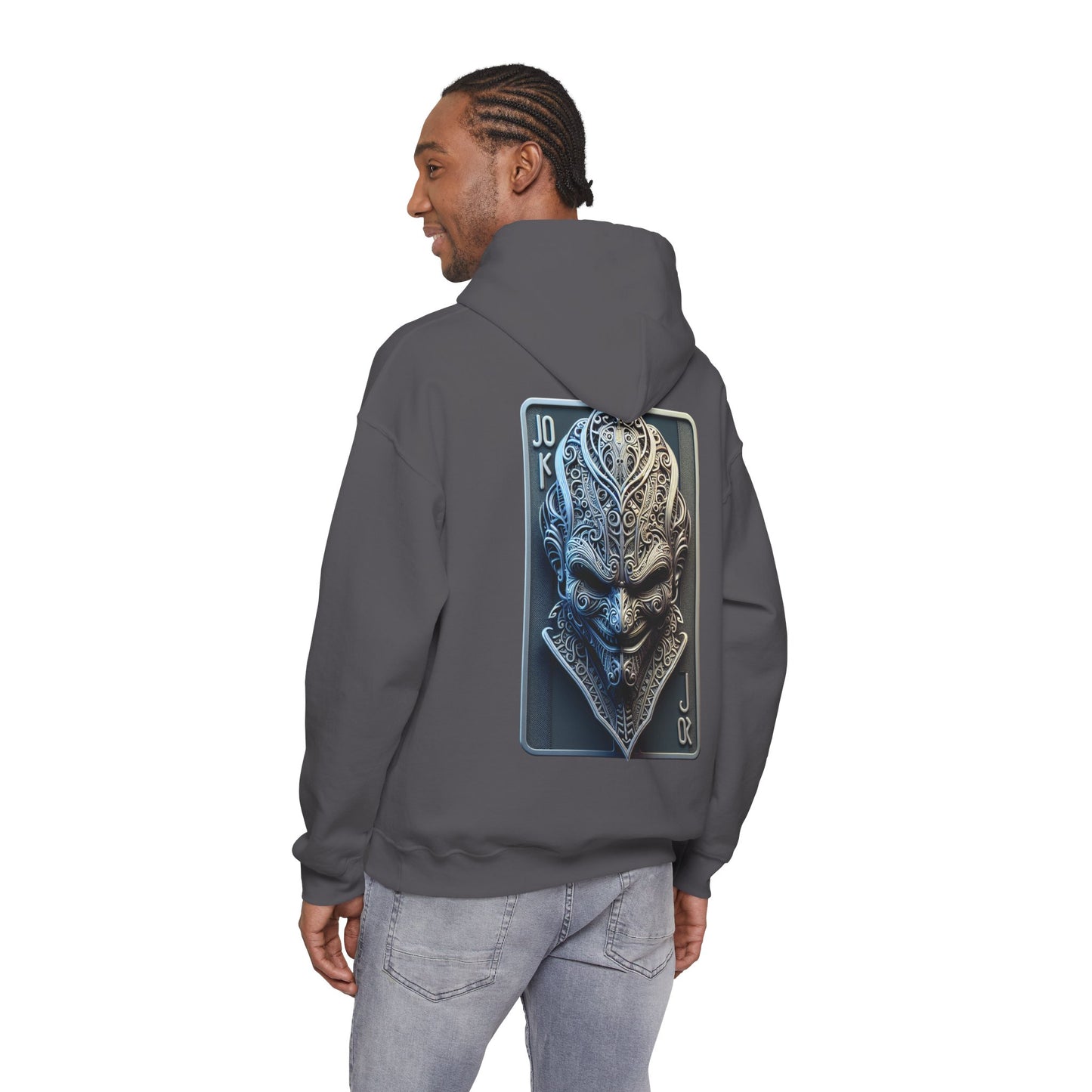 Joker Graphic Hoodie — Comic Villain Portrait Pullover