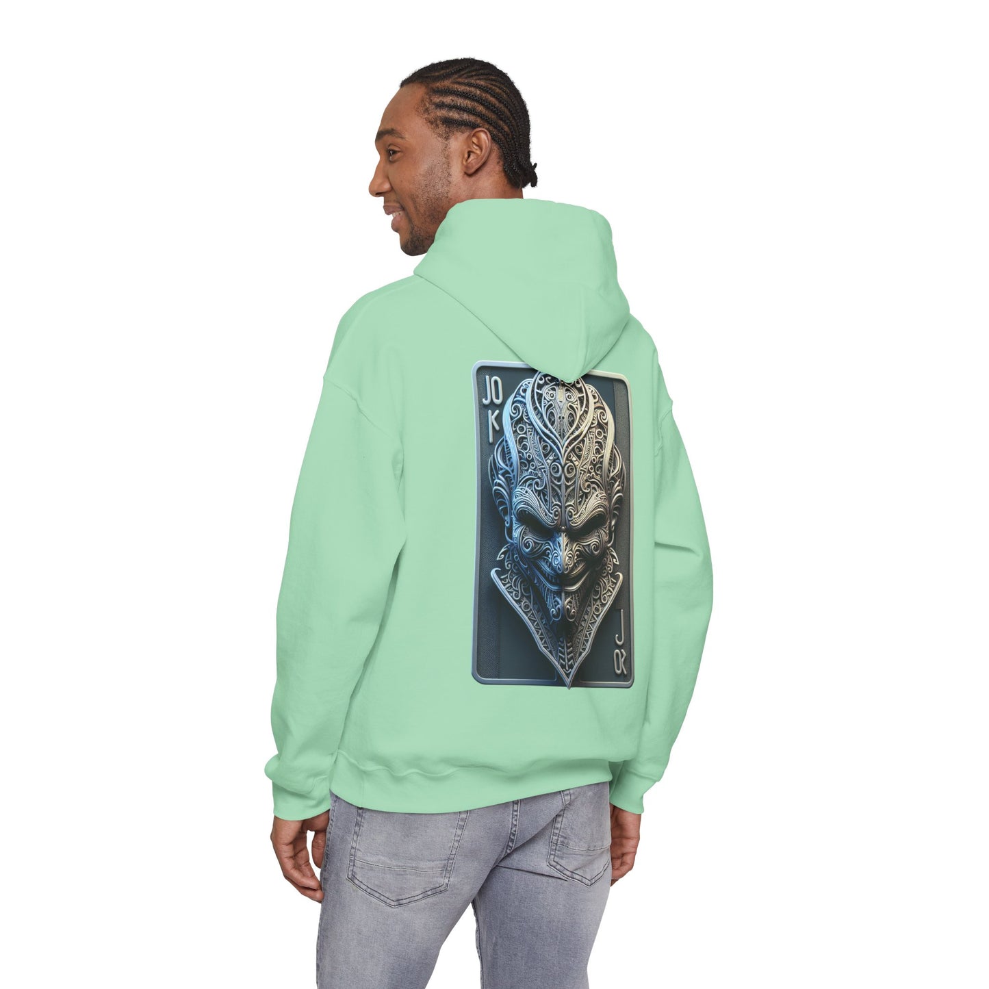 Joker Graphic Hoodie — Comic Villain Portrait Pullover