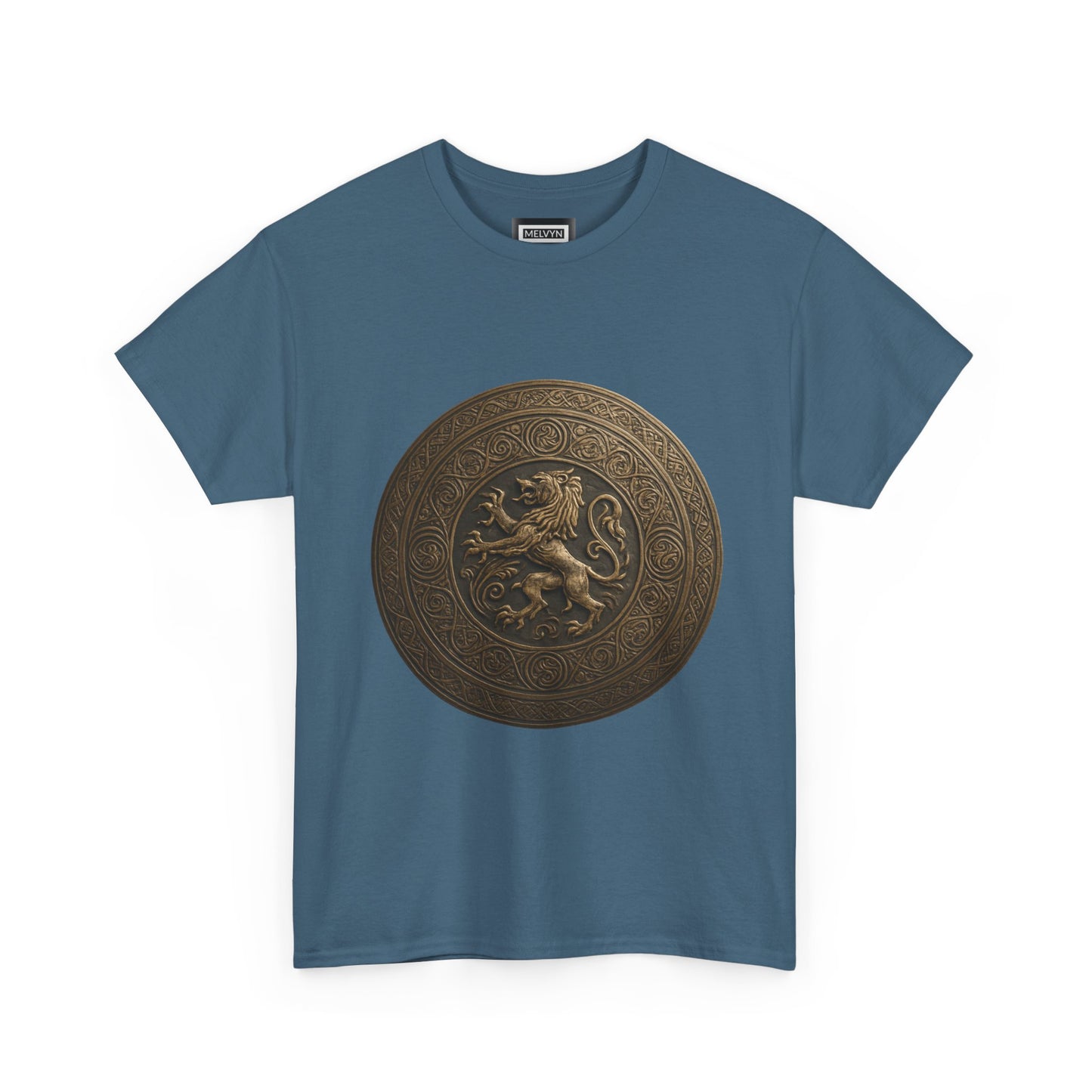 Vintage Lion Emblem Unisex Heavy Cotton Tee | Casual T-Shirt, Gift for Him/Her, Graphic Tee, Everyday Wear, Unique Style