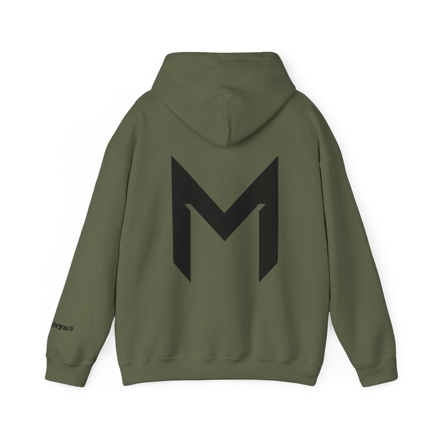 Minimal M Logo Hoodie - Modern Monogram Streetwear Pullover