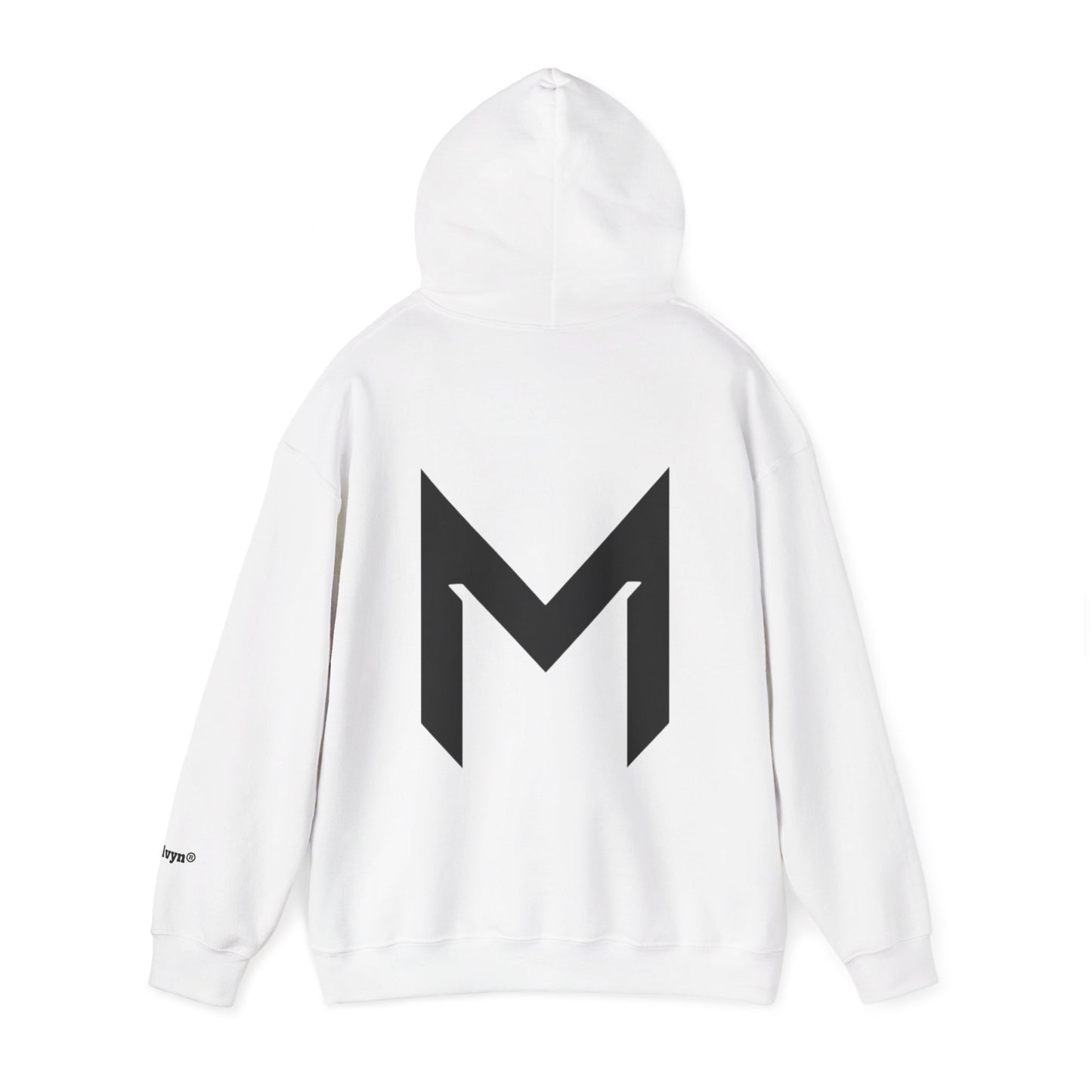Minimal M Logo Hoodie - Modern Monogram Streetwear Pullover