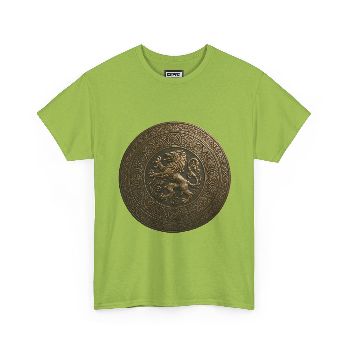 Vintage Lion Emblem Unisex Heavy Cotton Tee | Casual T-Shirt, Gift for Him/Her, Graphic Tee, Everyday Wear, Unique Style