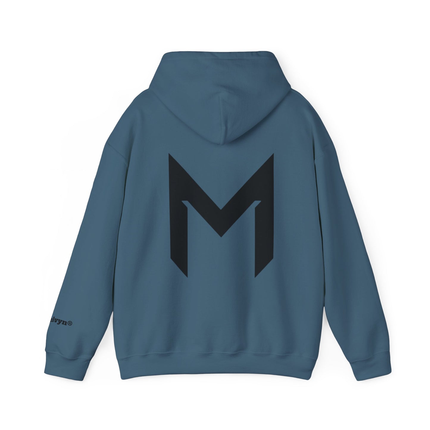 Minimal M Logo Hoodie - Modern Monogram Streetwear Pullover