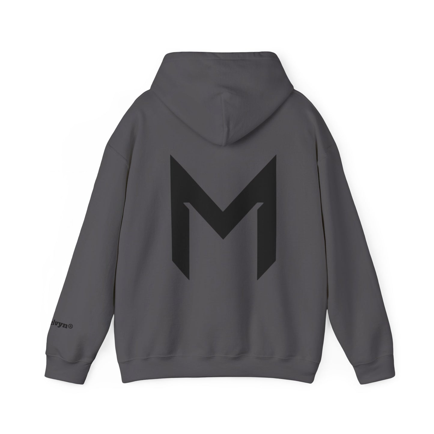 Minimal M Logo Hoodie - Modern Monogram Streetwear Pullover