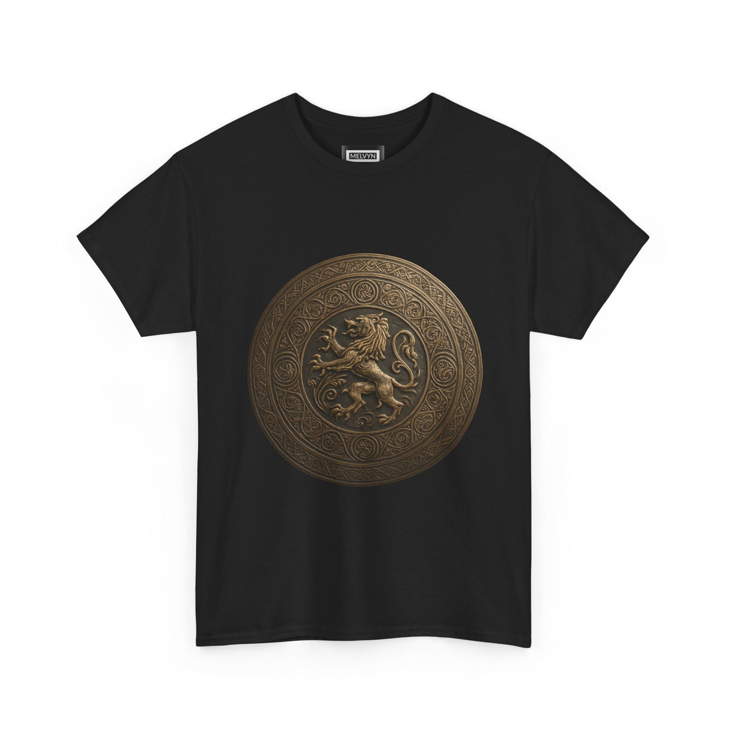 Vintage Lion Emblem Unisex Heavy Cotton Tee | Casual T-Shirt, Gift for Him/Her, Graphic Tee, Everyday Wear, Unique Style