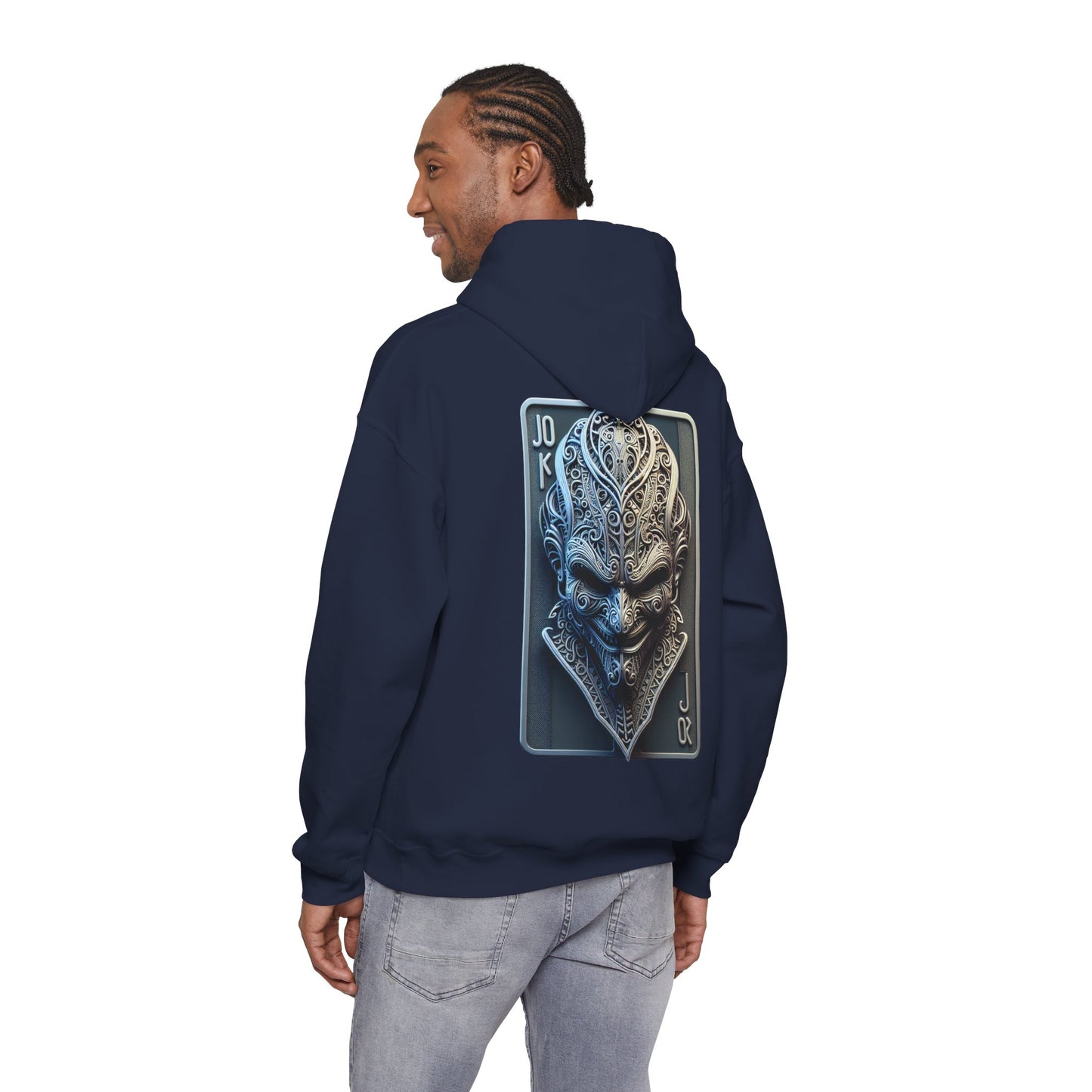 Joker Graphic Hoodie — Comic Villain Portrait Pullover