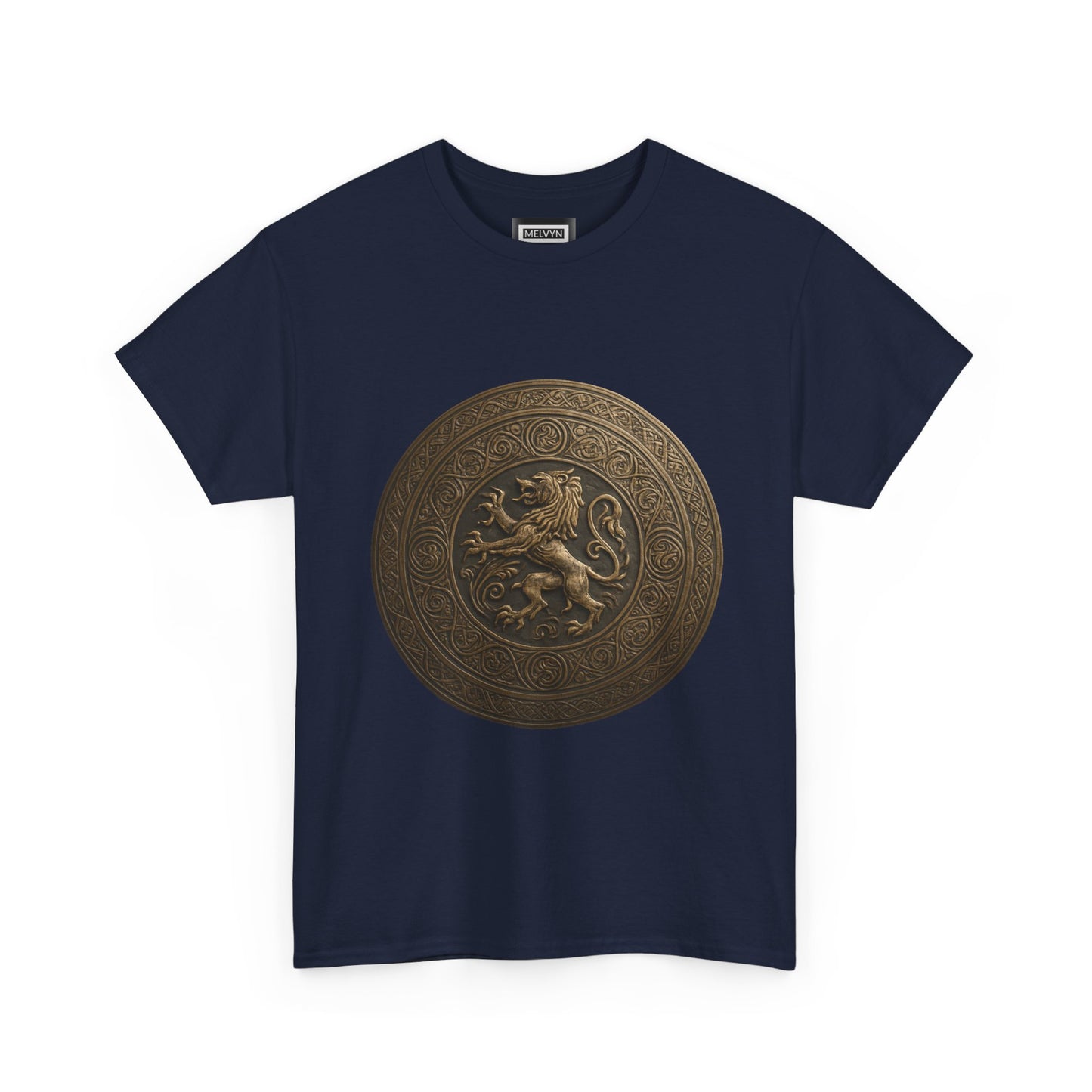 Vintage Lion Emblem Unisex Heavy Cotton Tee | Casual T-Shirt, Gift for Him/Her, Graphic Tee, Everyday Wear, Unique Style
