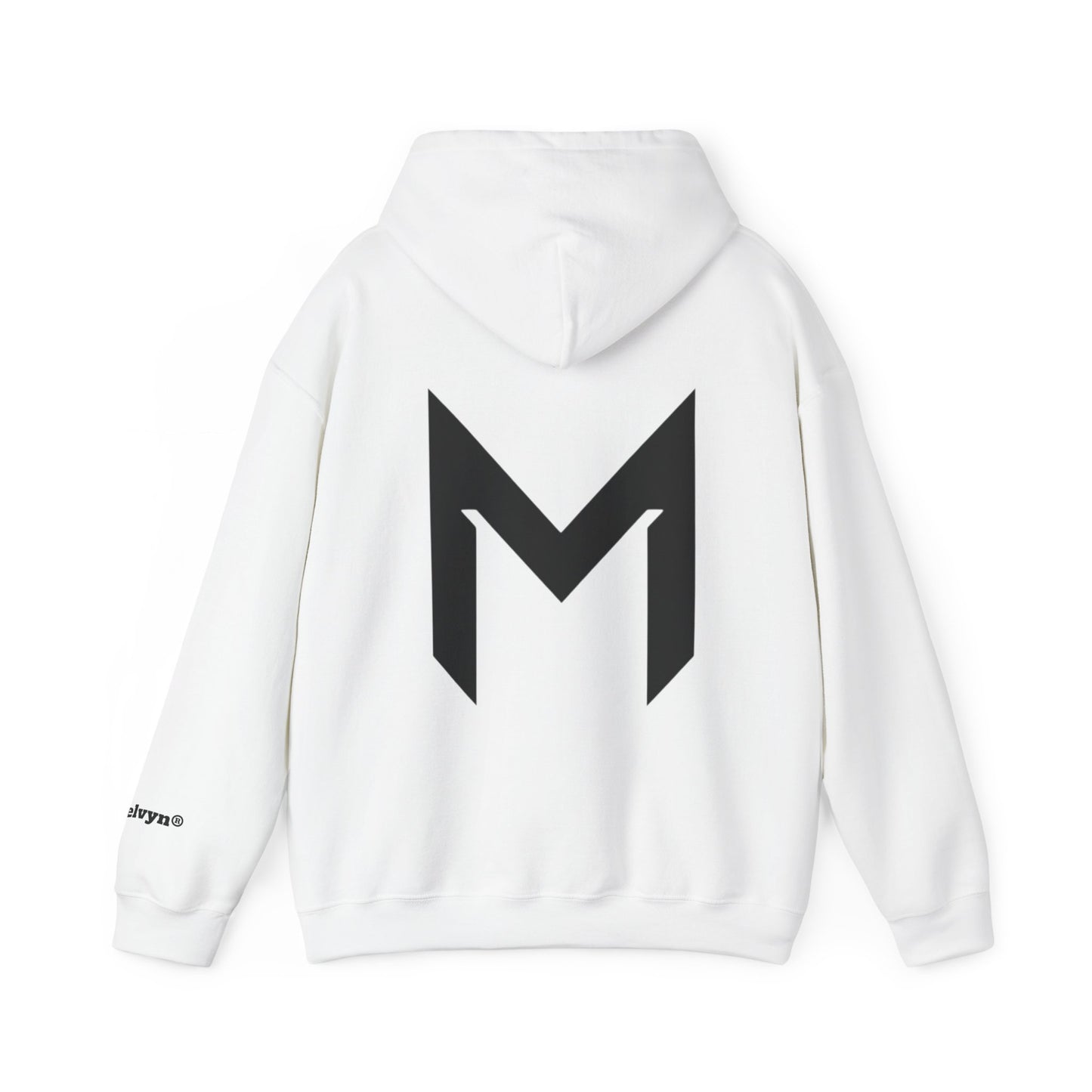 Minimal M Logo Hoodie - Modern Monogram Streetwear Pullover