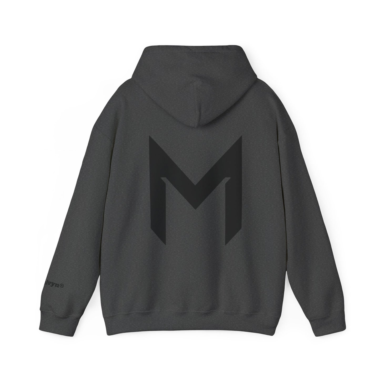 Minimal M Logo Hoodie - Modern Monogram Streetwear Pullover