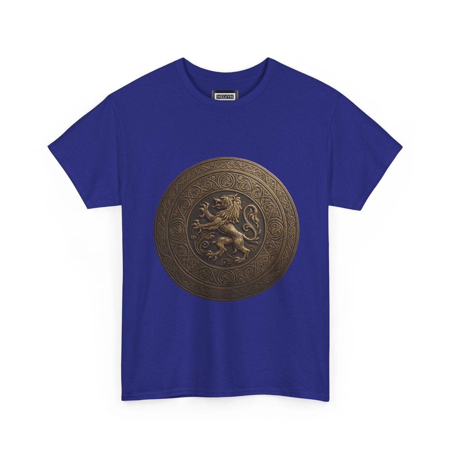 Vintage Lion Emblem Unisex Heavy Cotton Tee | Casual T-Shirt, Gift for Him/Her, Graphic Tee, Everyday Wear, Unique Style