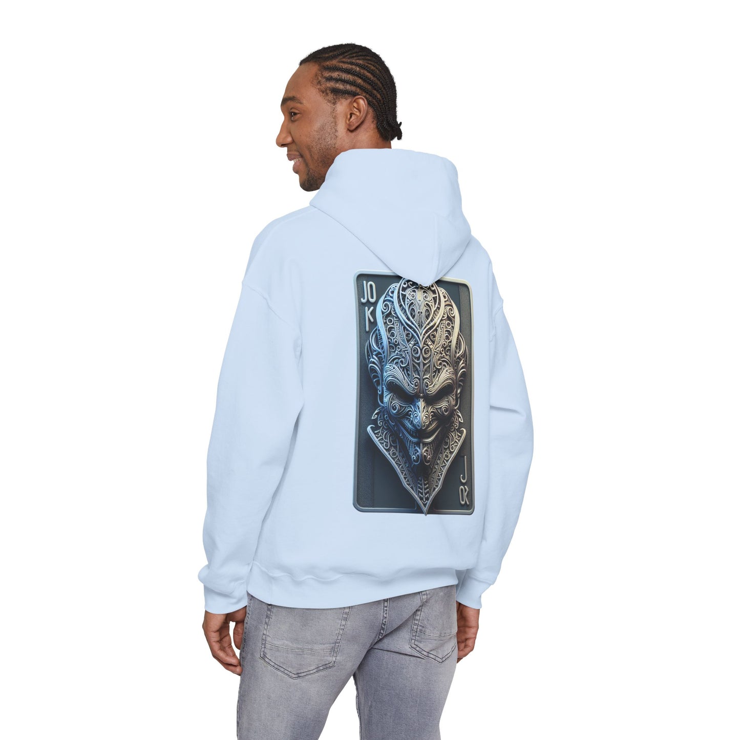 Joker Graphic Hoodie — Comic Villain Portrait Pullover