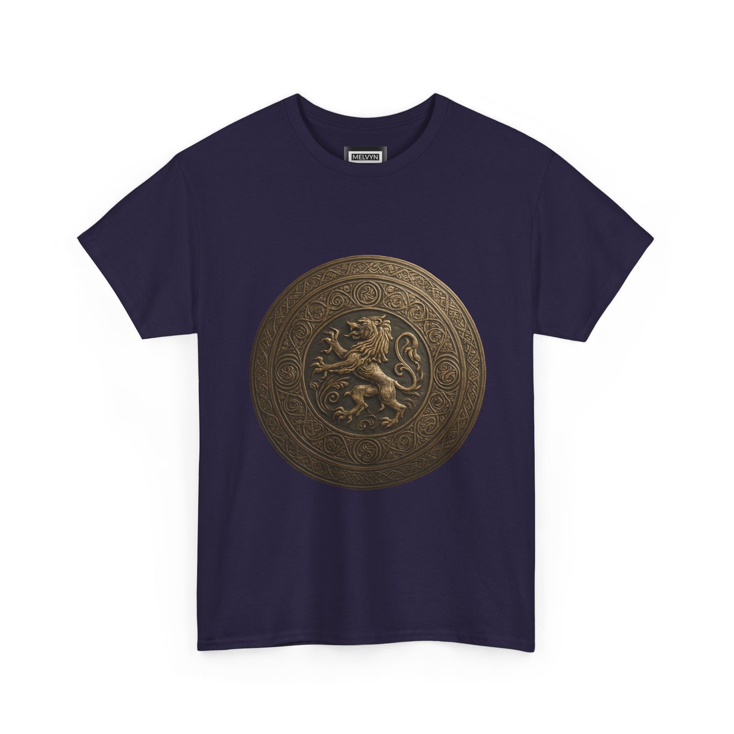 Vintage Lion Emblem Unisex Heavy Cotton Tee | Casual T-Shirt, Gift for Him/Her, Graphic Tee, Everyday Wear, Unique Style