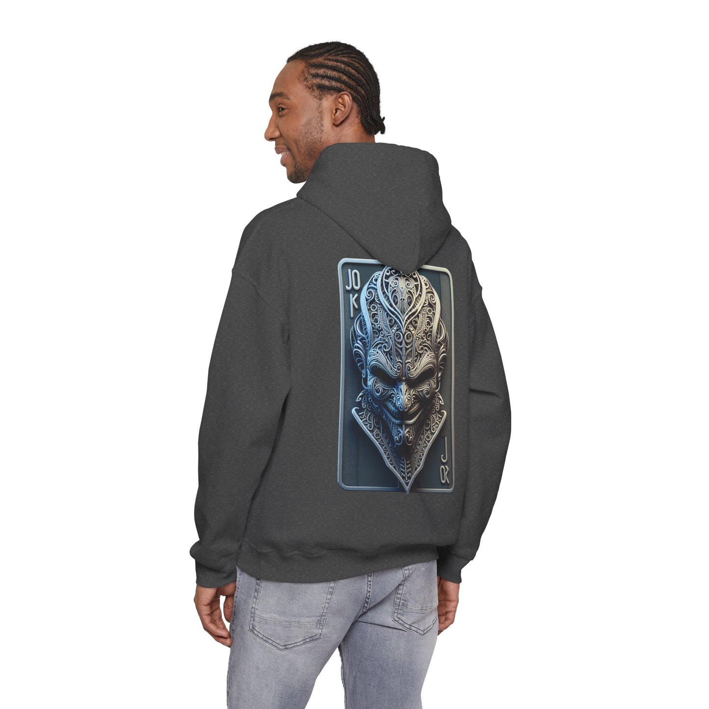 Joker Graphic Hoodie — Comic Villain Portrait Pullover