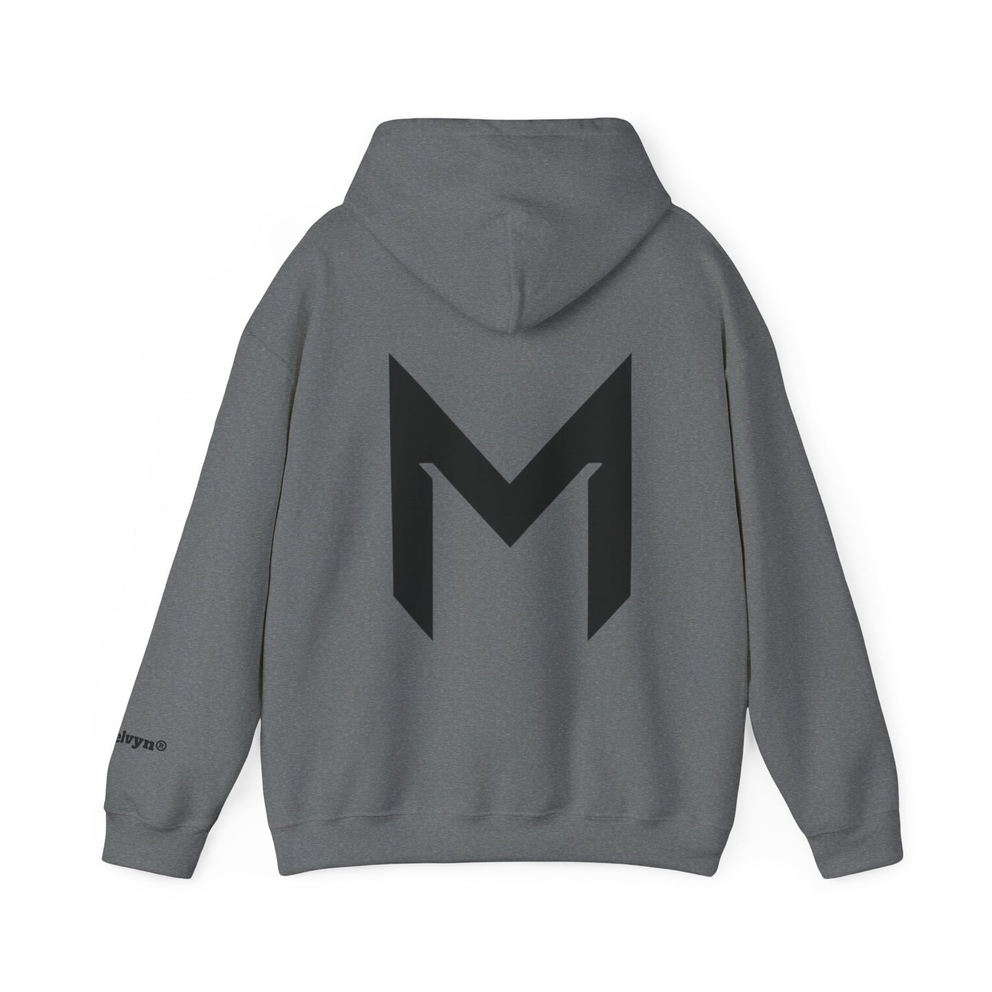 Minimal M Logo Hoodie - Modern Monogram Streetwear Pullover