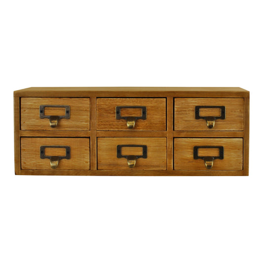6 Drawer Double Level Small Storage Unit, Trinket Drawers