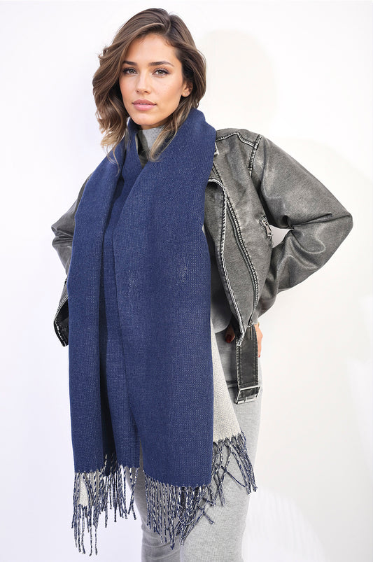 Winter Oversized Scarf with Tassel