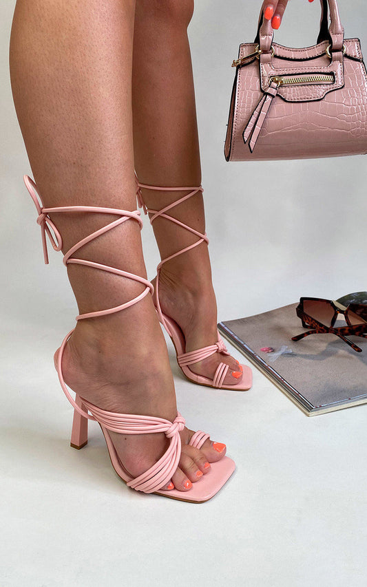 Strappy Lace Up Heels