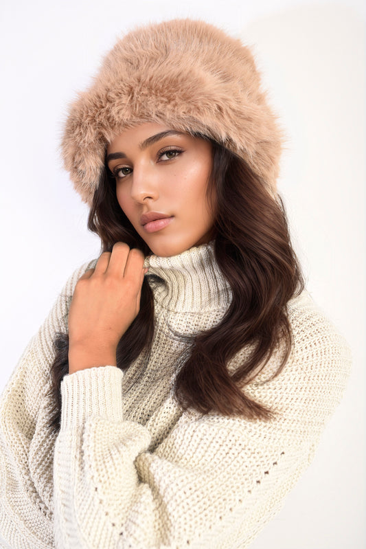 Fluffy Faux Fur Winter Hat