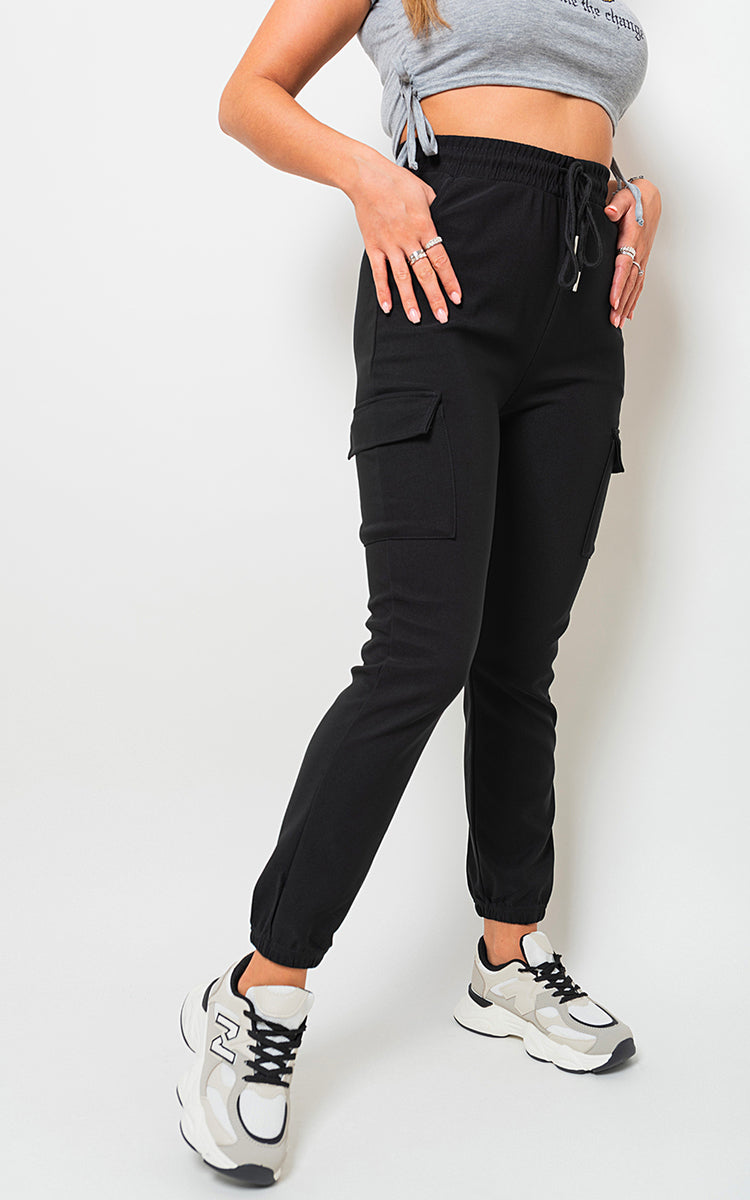 Fleece Lined Cargo Pocket Trouser with Drawstring