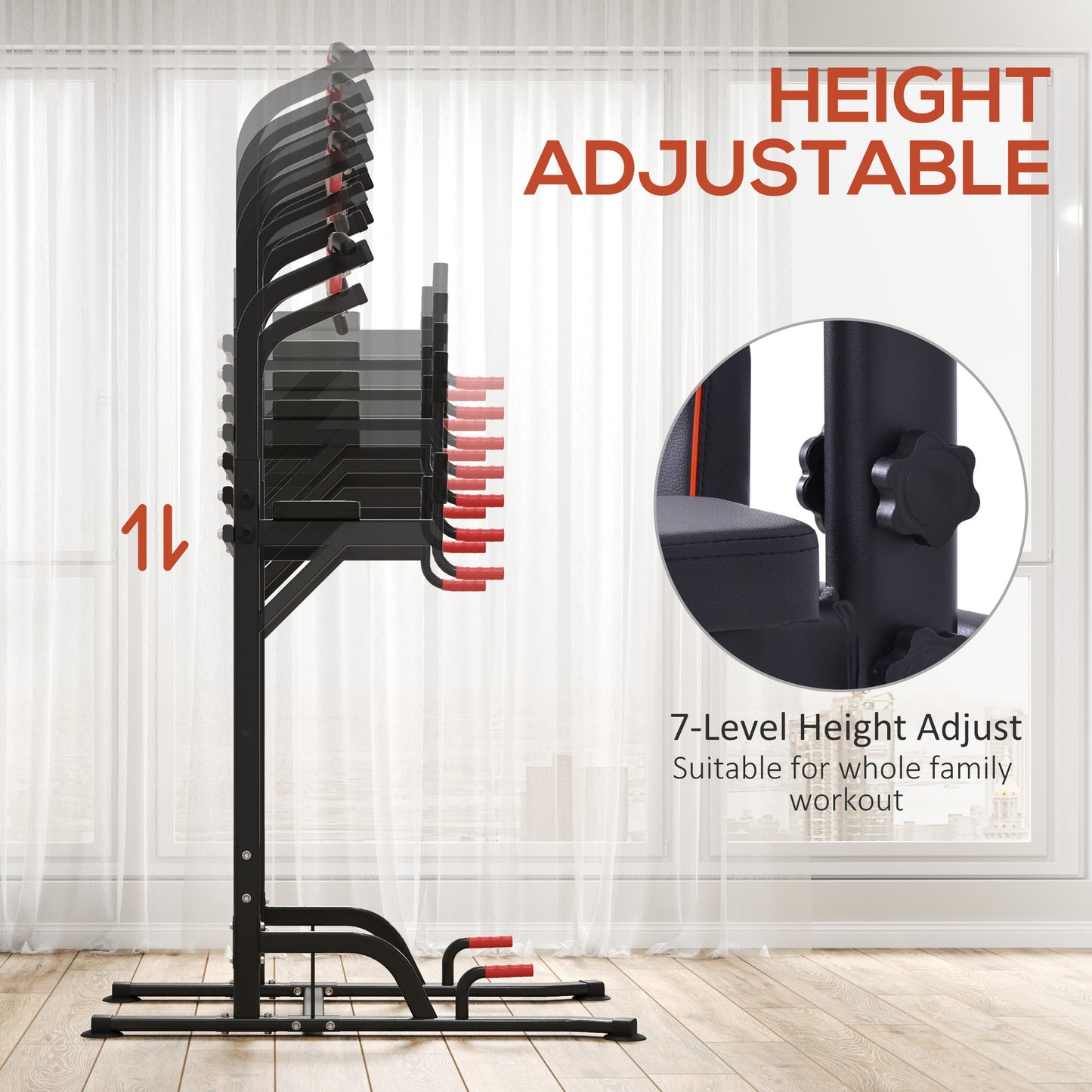 Power Tower Station Pull Up Bar for Home Gym Workout Equipment HOMCOM