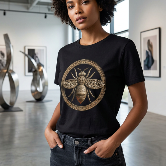 MELVYN® | Bee Illustration T-shirt | Honeybee Graphic Tee, Insect Nature Design