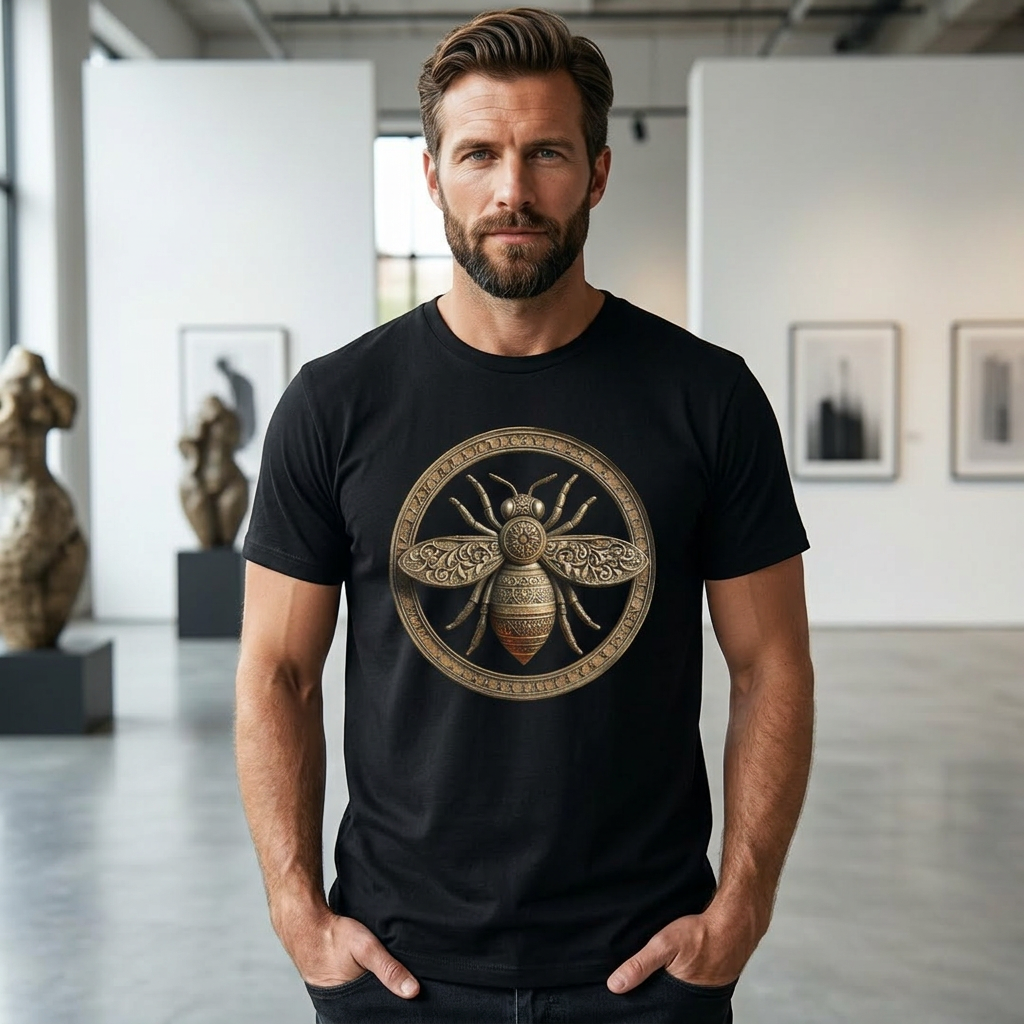 MELVYN® | Bee Illustration T-shirt | Honeybee Graphic Tee, Insect Nature Design