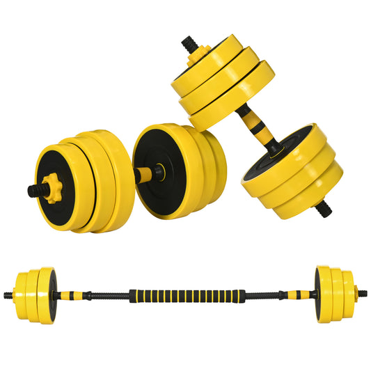 30KG Barbell & Dumbbell Set Fitness Exercise Home Gym Plate Bar HOMCOM