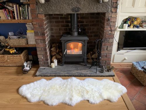 Nordvek Double Sheepskin Rug - 2 Pelts Sewn End To End