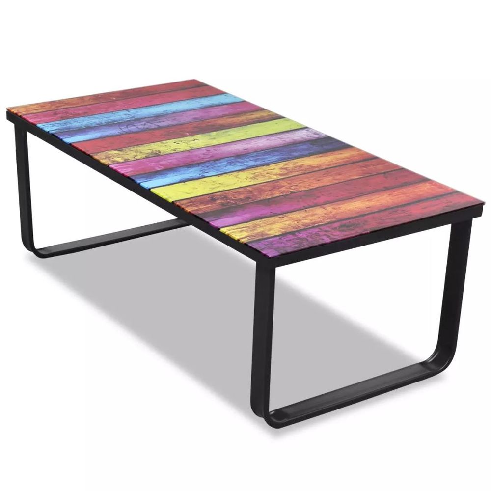 vidaXL Coffee Table with Glass Top Rectangular