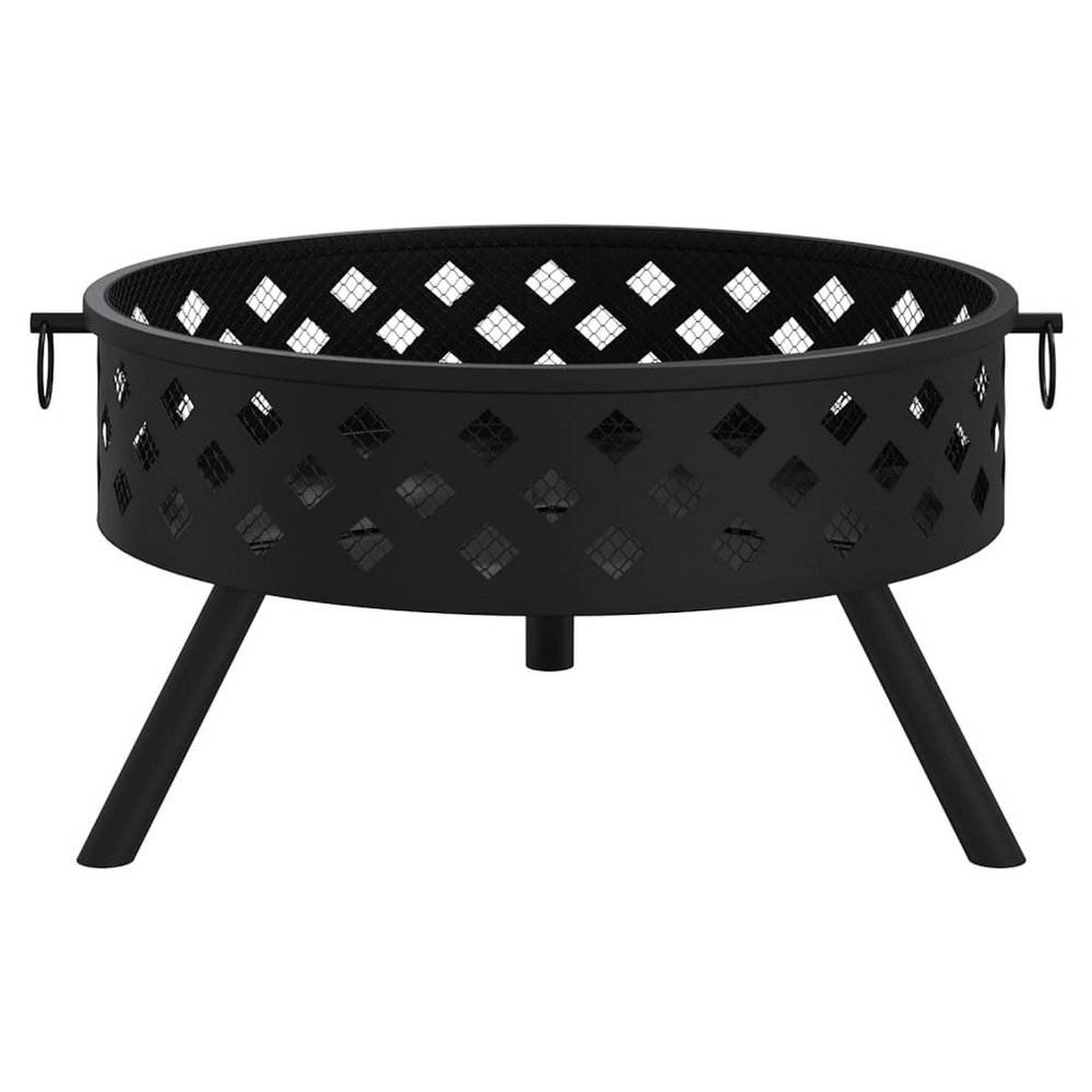 Fire Pit with Poker 58 cm XXL Steel