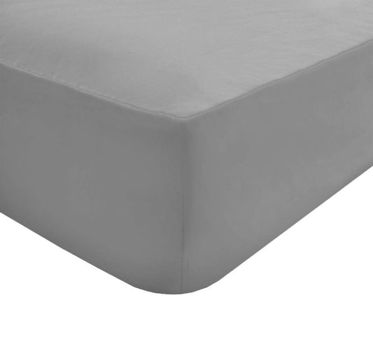 Egyptian Cotton Flat Sheet Silver - King