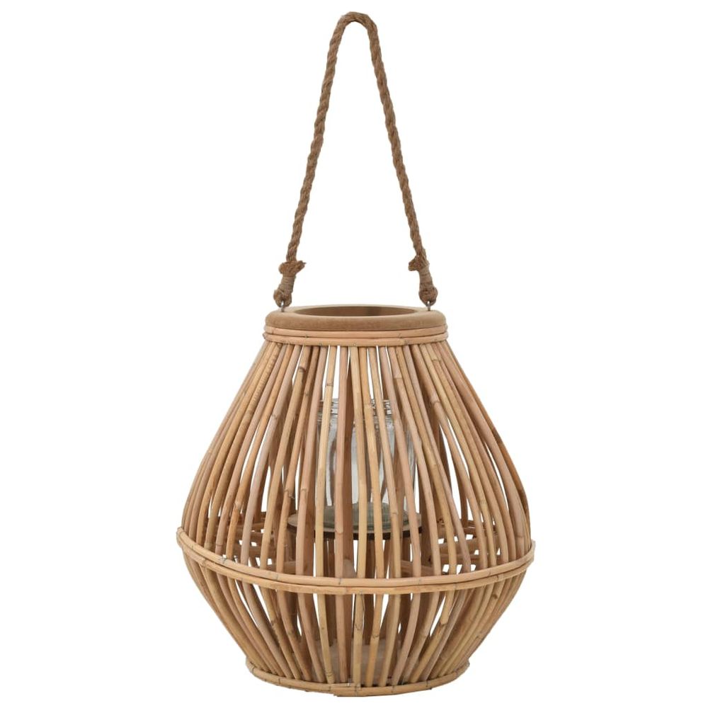 vidaXL Hanging Candle Lantern Holder Wicker Natural